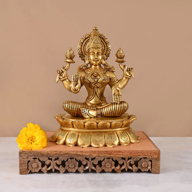 Brass Superfine Goddess Lakshmi Idol